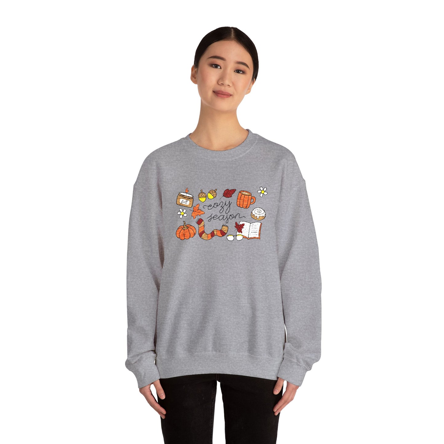 Cozy Season Embroidered Unisex Heavy Blend™ Crewneck Sweatshirt