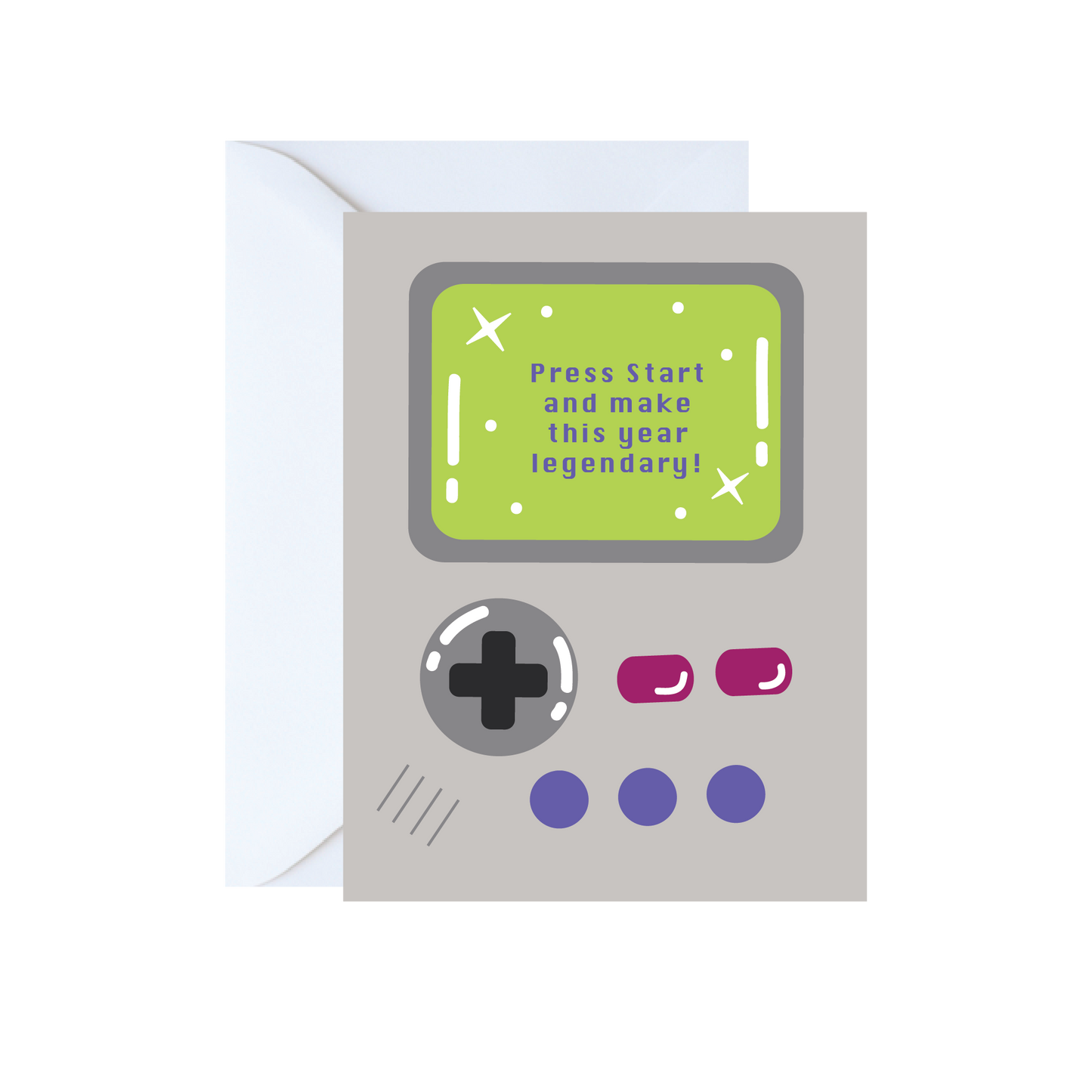 Press Start Gaming Greeting Card