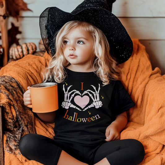 Halloween Skeleton Kids Tee, Cute Kids T-Shirt, Halloween Costume Tee, Halloween Gift for Kids, Spooky Season Shirt