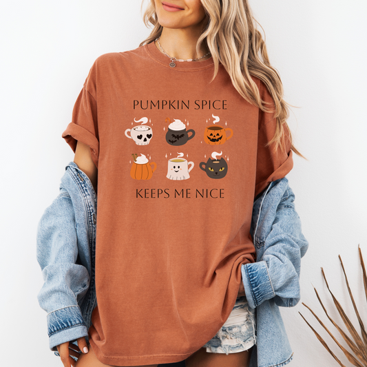 Pumpkin Spice T-Shirt, Fall Tee, Halloween Apparel, Cozy Shirt, Autumn Fashion, Unisex Gift