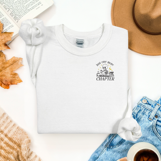 Just One More Chapter Skeleton Reading Unisex Sweatshirt