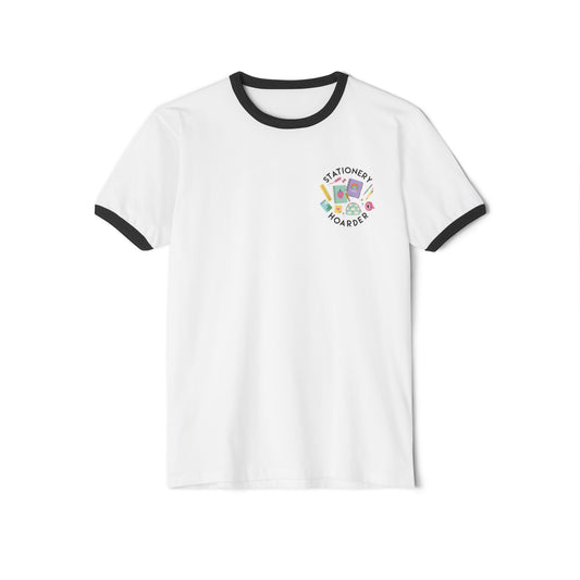 Colorful Stationery Lover Unisex Ringer T-Shirt