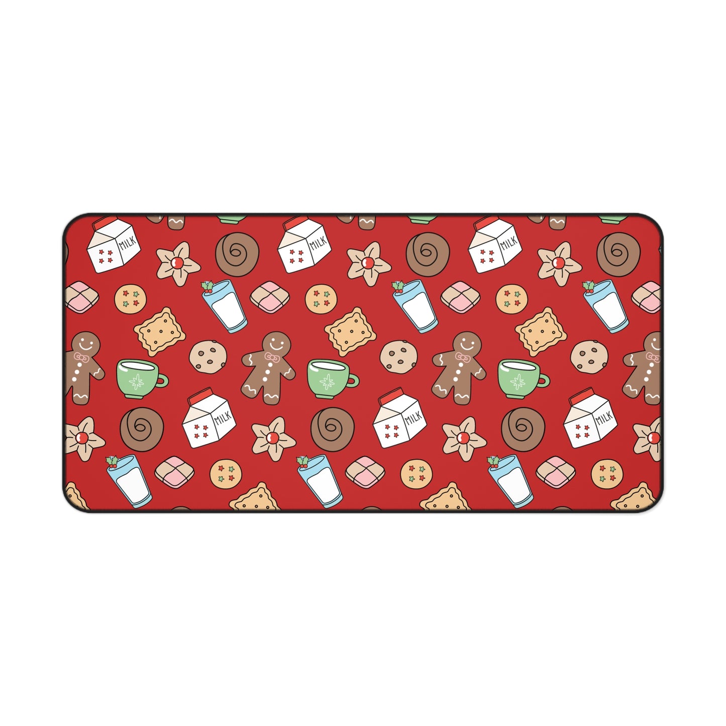 Christmas Cookies Desk Mat - Red