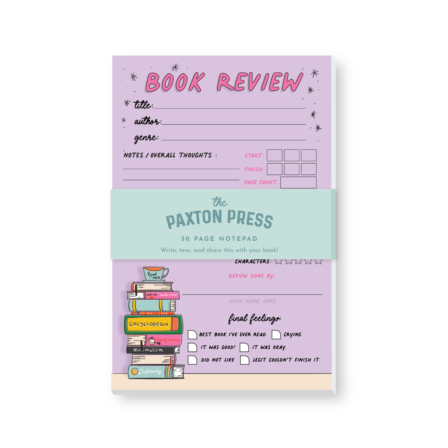 Book Review Notepad