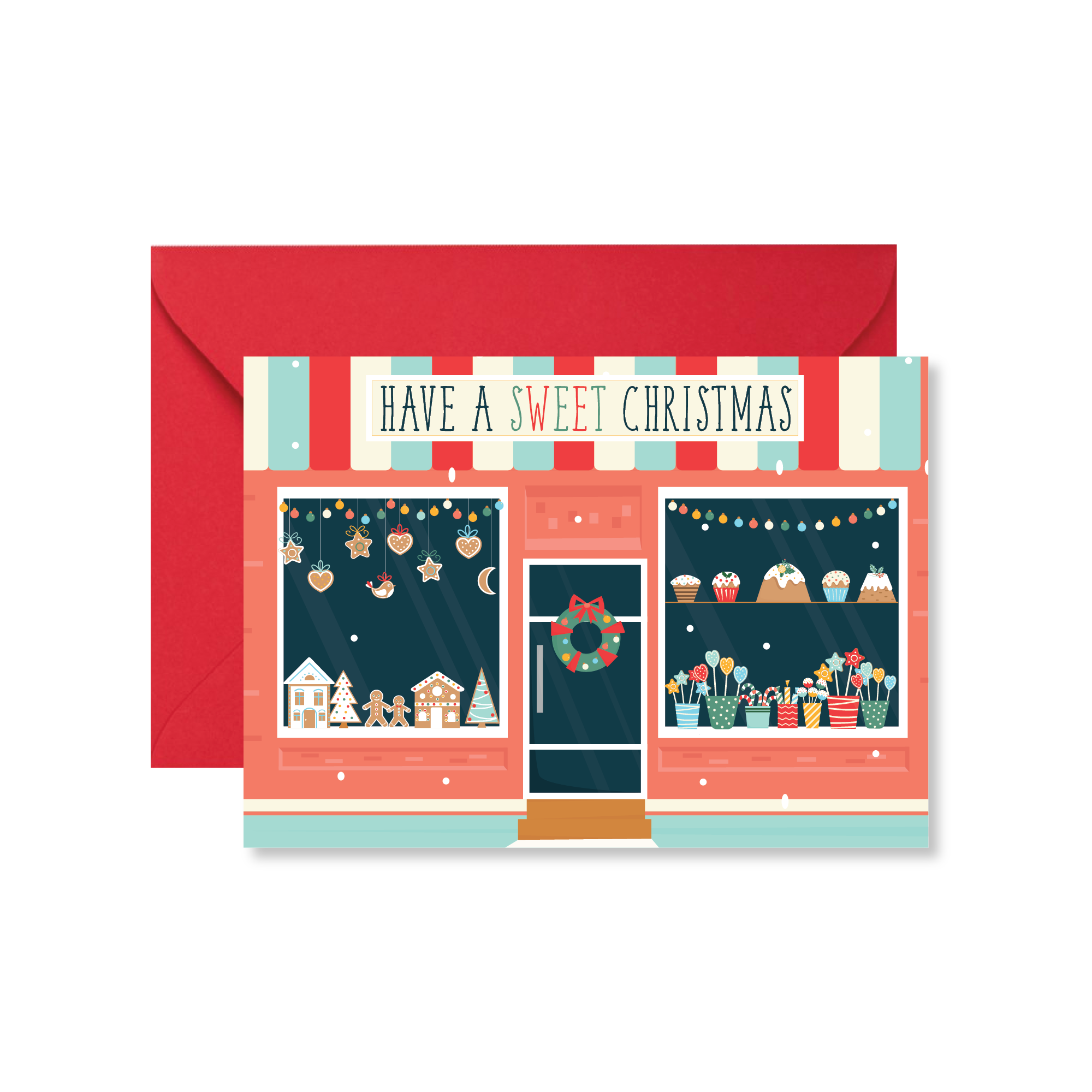Festive Storefront Christmas Card – The Paxton Press