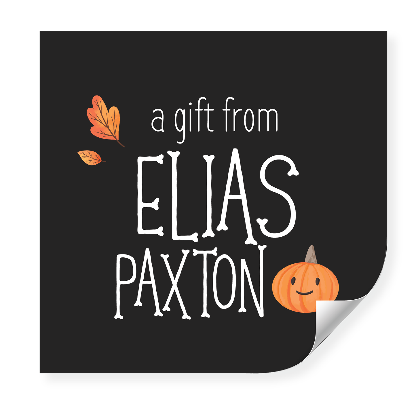 Halloween Pumpkin "A Gift From" Tags or Stickers