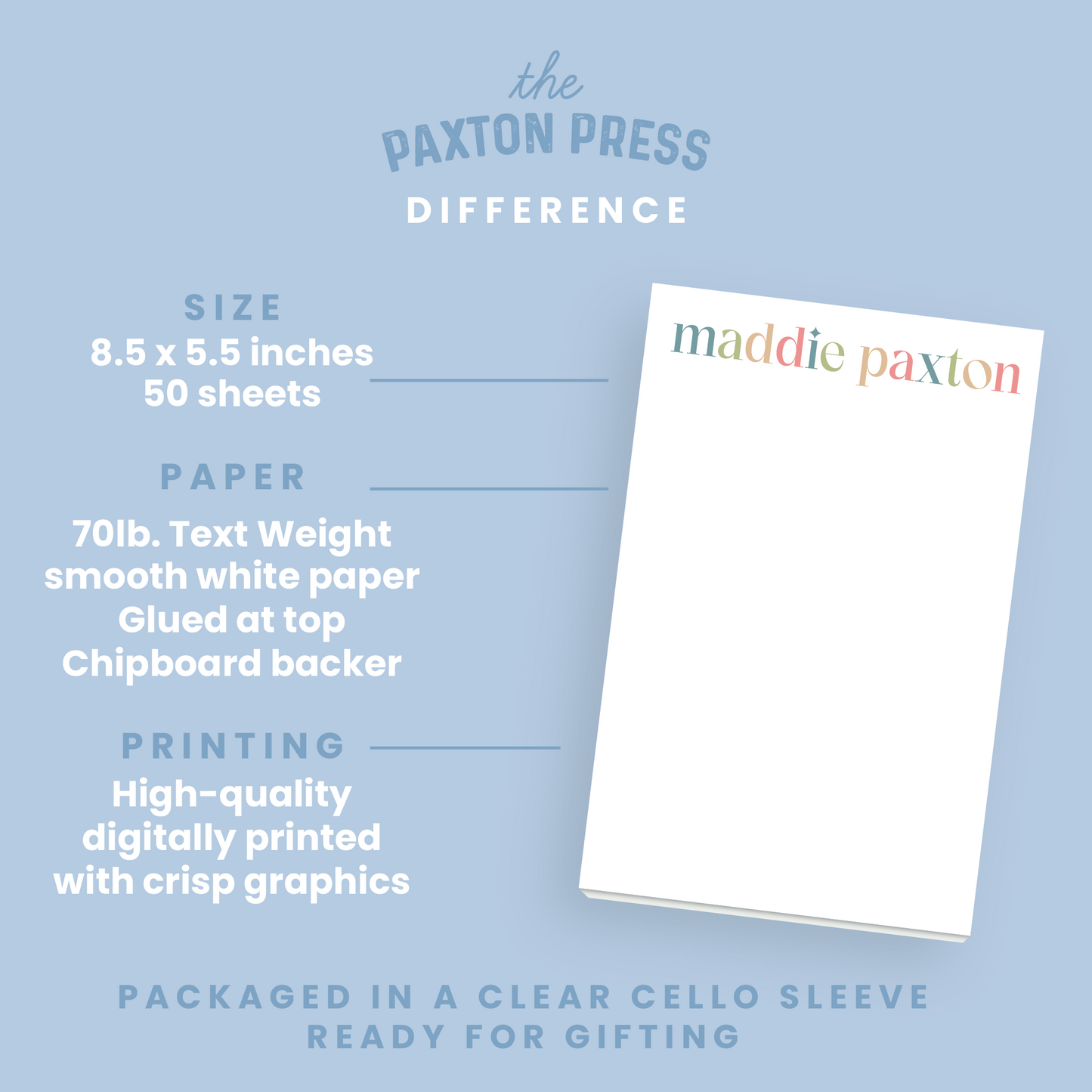 Personalized Crayon Name Notepad