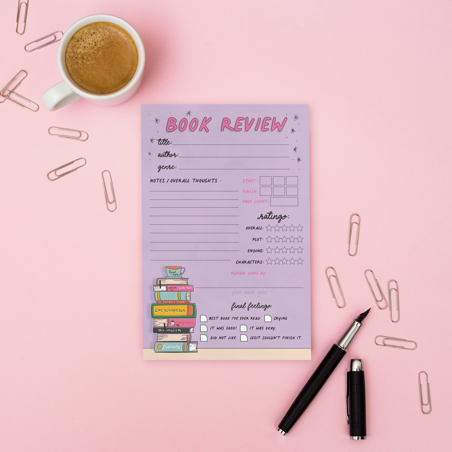 Book Review Notepad