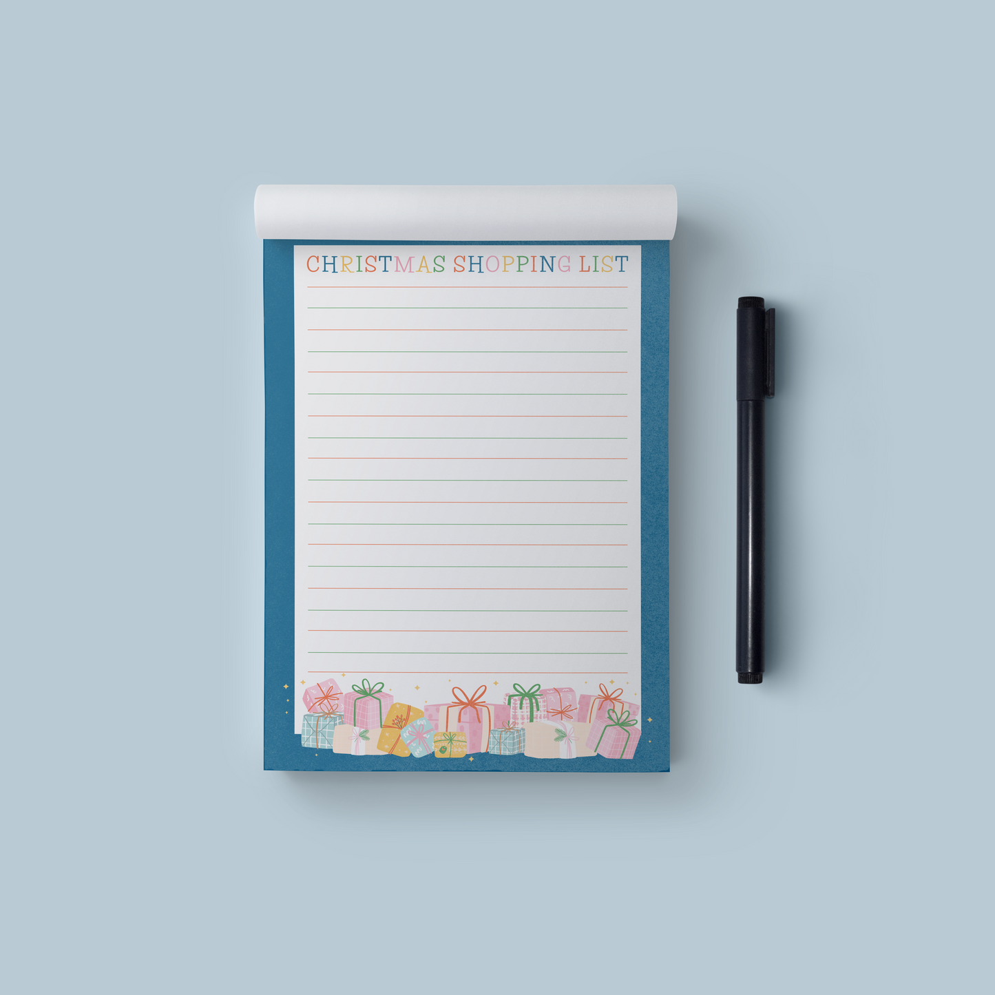 Christmas Shopping List Notepad