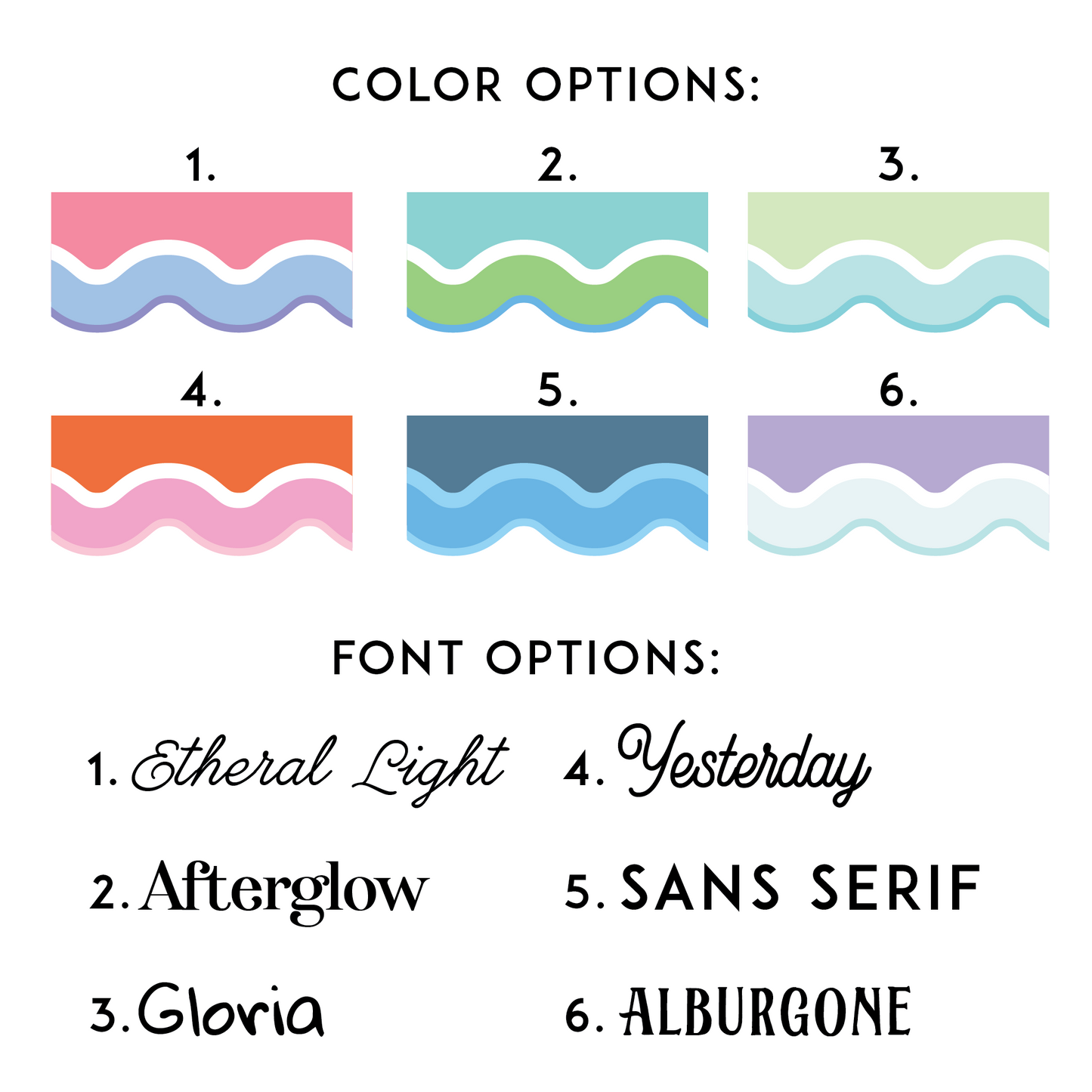 Custom Wavy Border Notepad