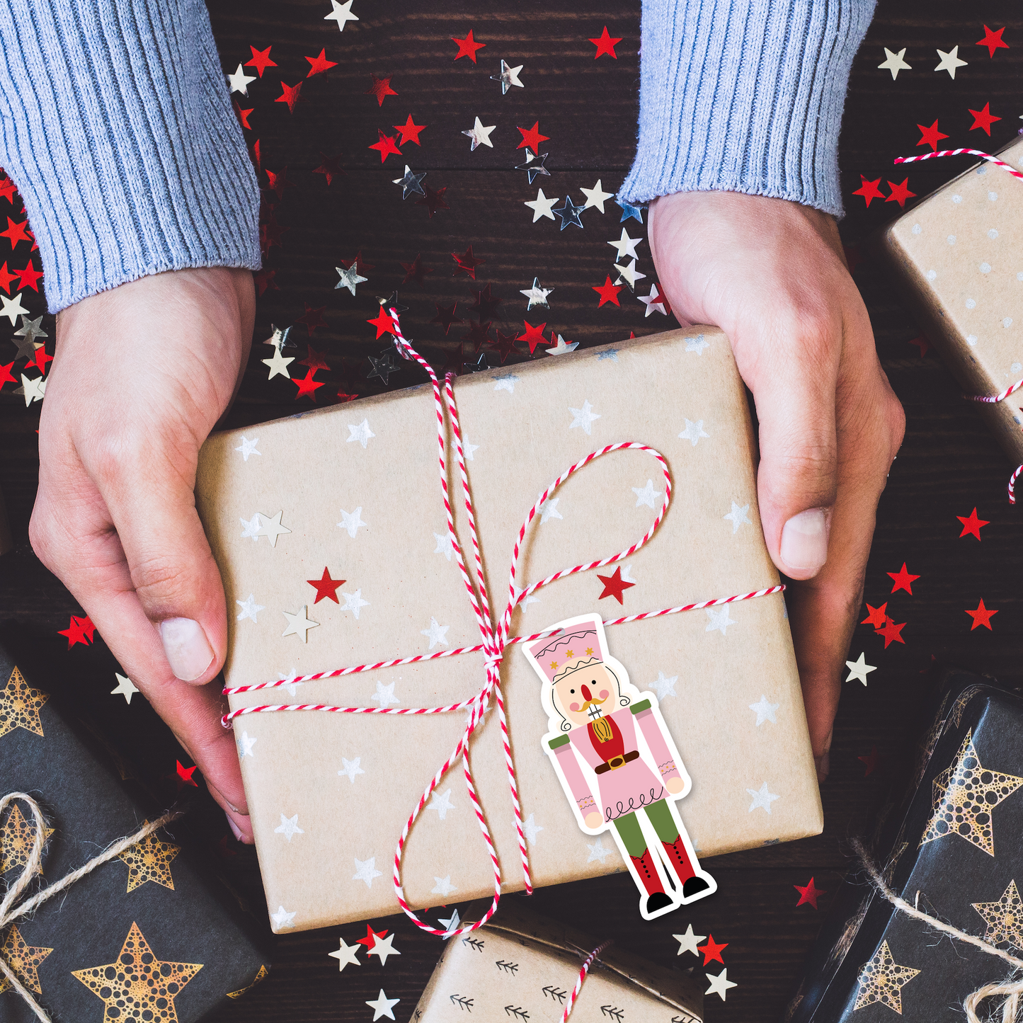 Nutcracker Shaped Christmas Gift Tags