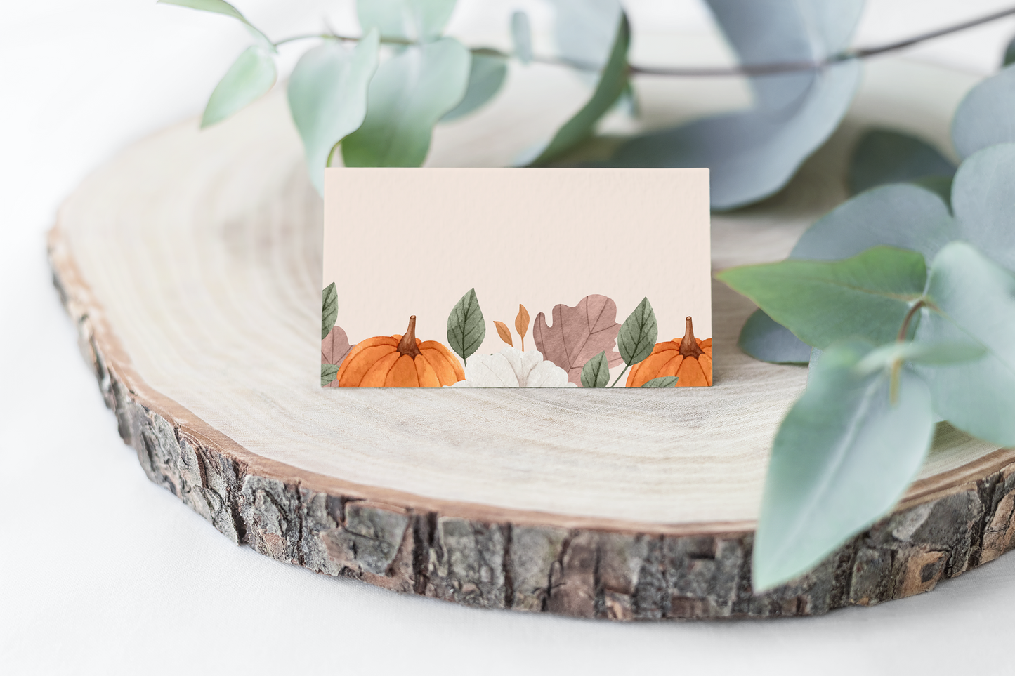 Thanksgiving Pumpkins Dinner Place Cards