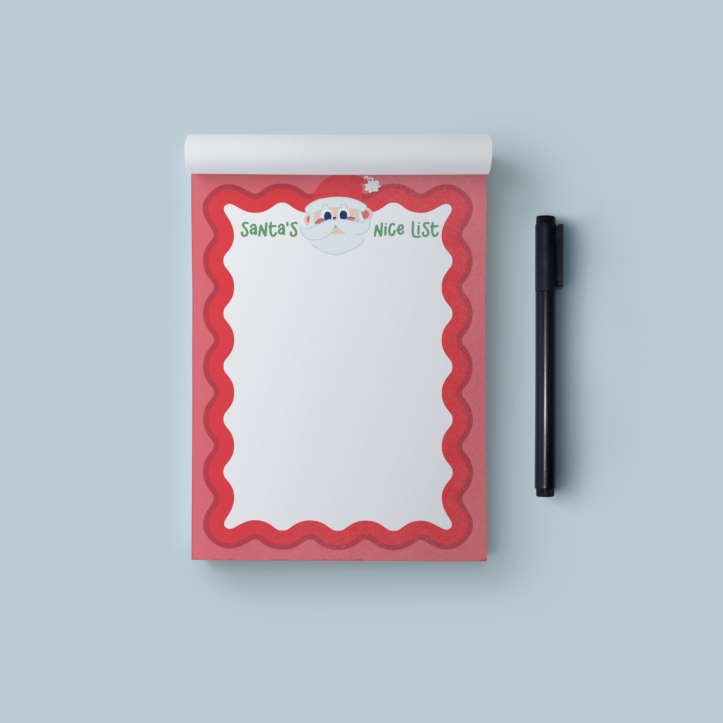 Santa's Nice List Christmas Notepad