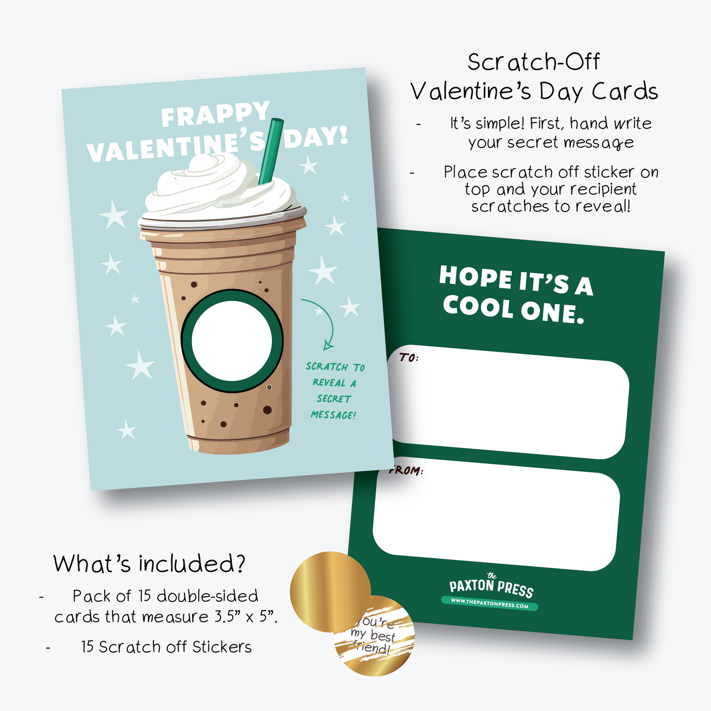 Frappuccino Scratch-Off Class Valentines
