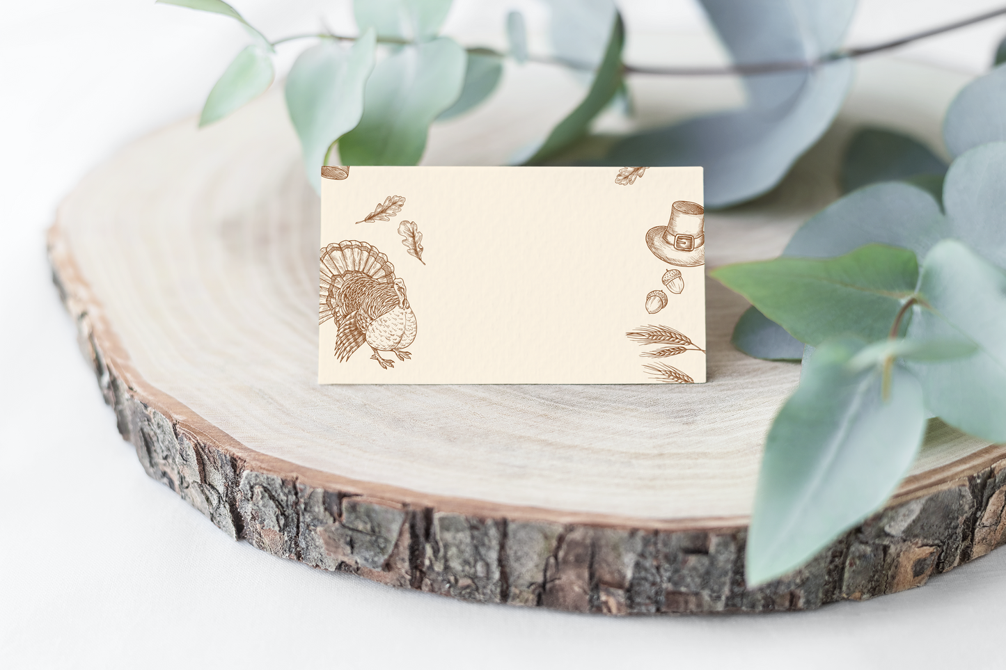 Thanksgiving Turkey Dinner Place Cards