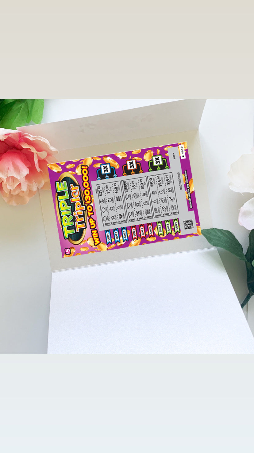 Lotto Ticket Holder Wedding Favor