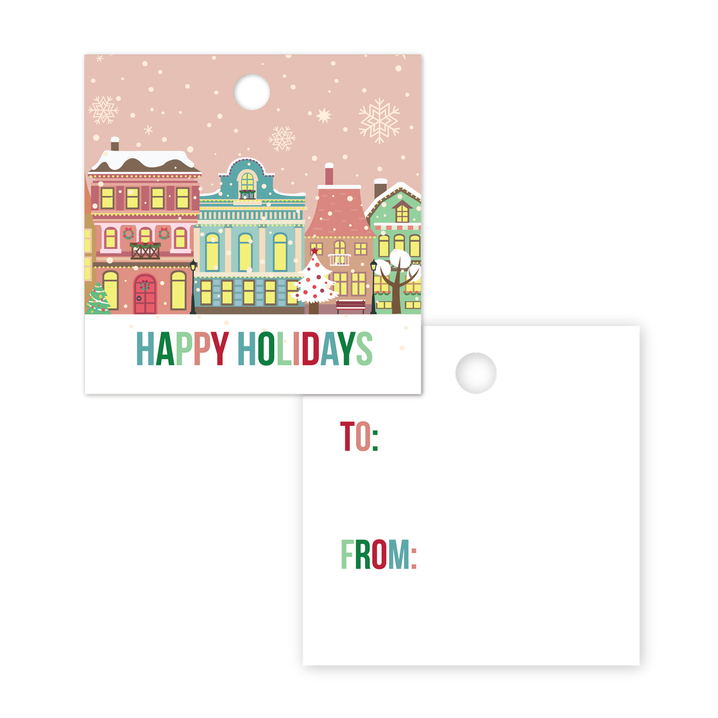 Pinkmas Happy Holidays Gift Tags