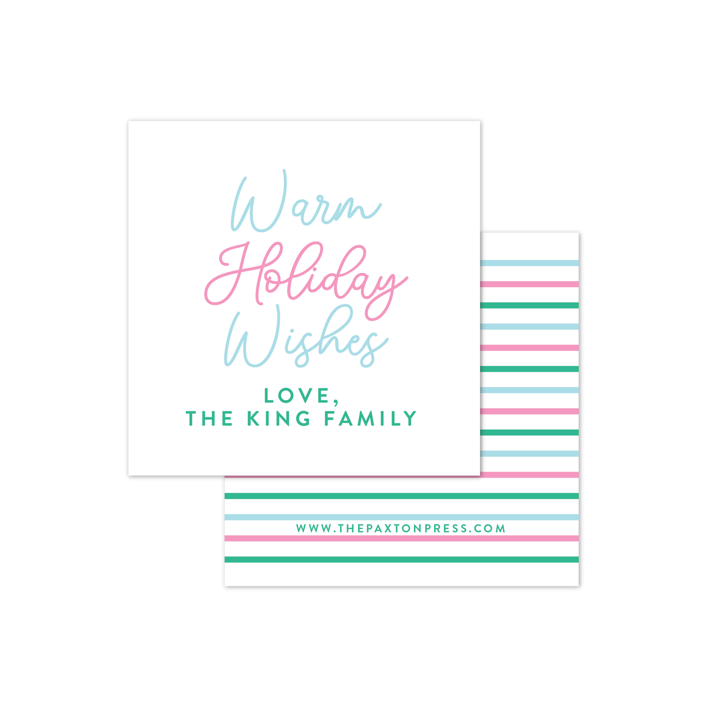 Warm Holiday Wishes Favor Tags or Stickers