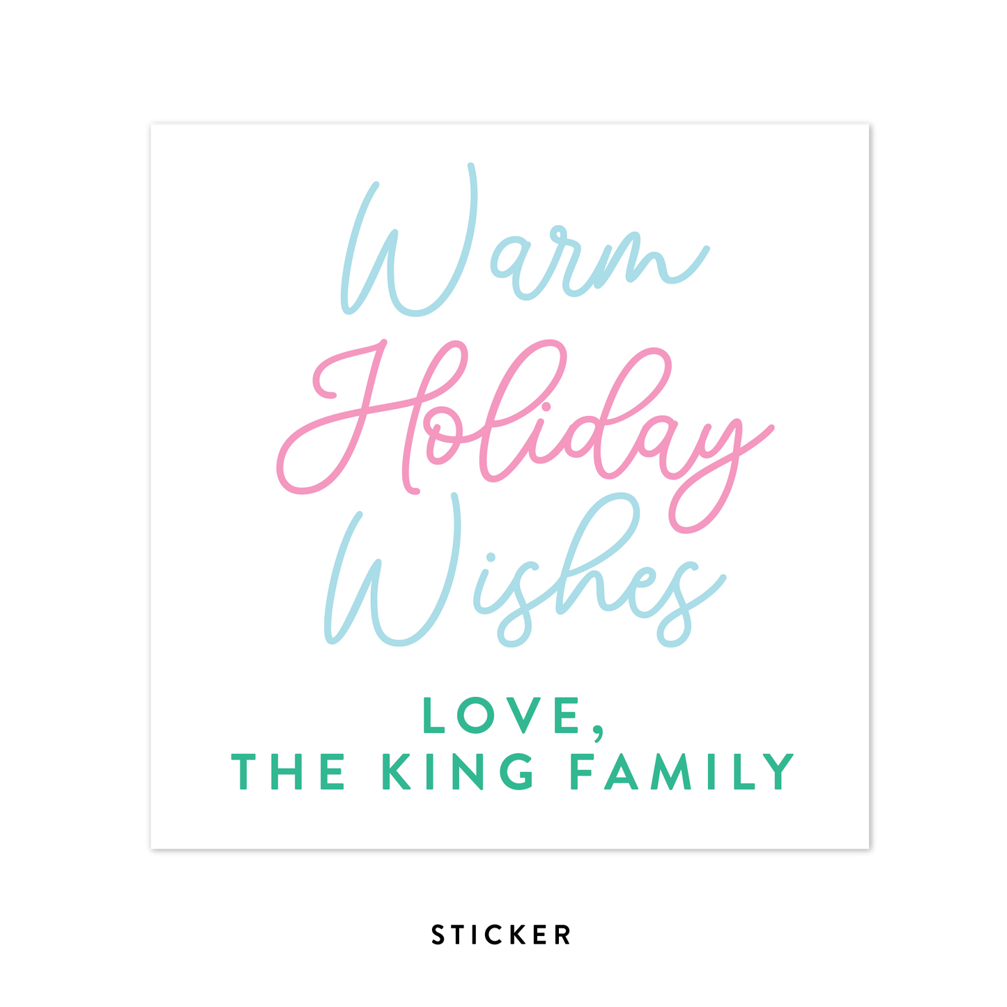Warm Holiday Wishes Favor Tags or Stickers