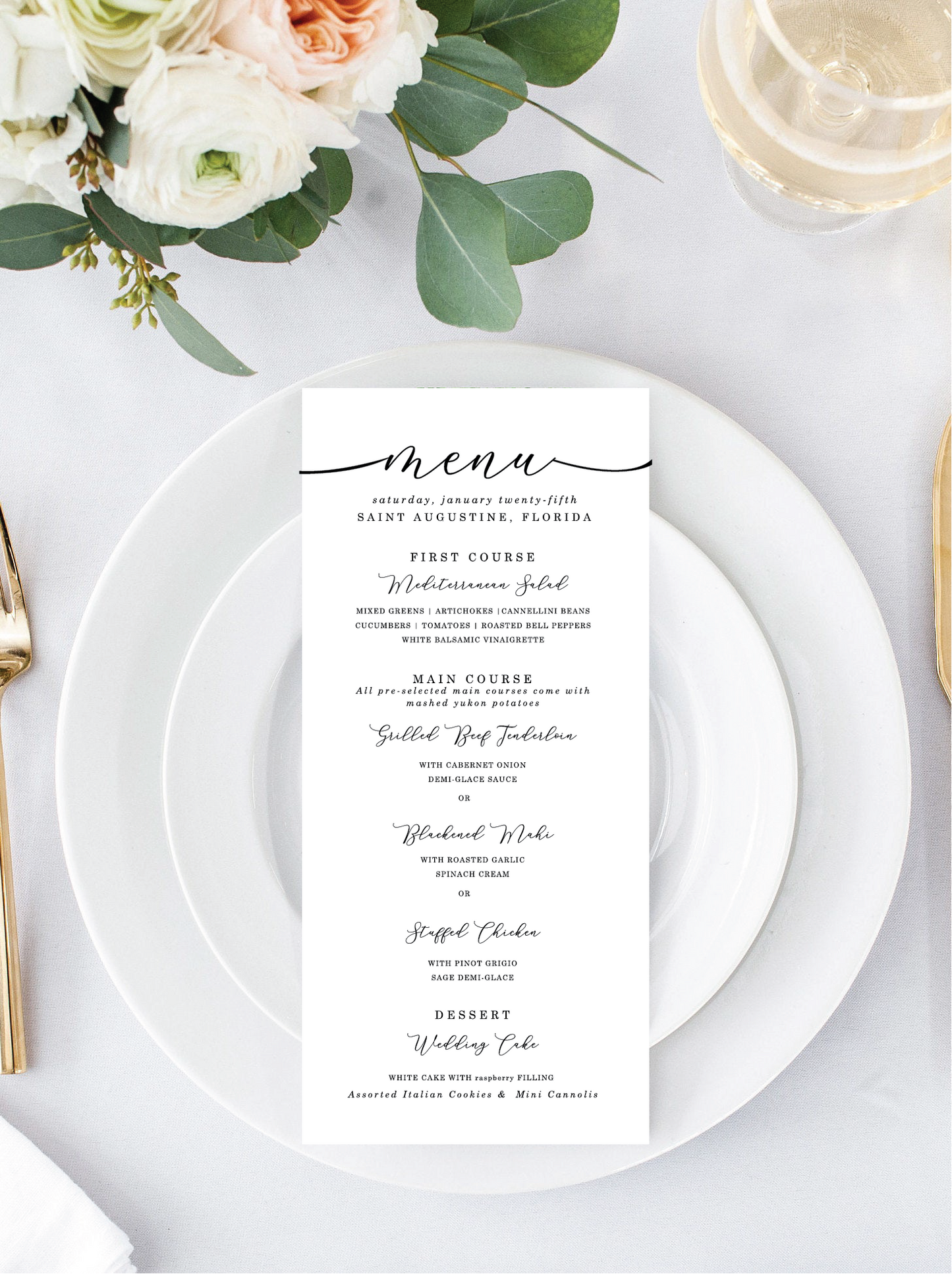 Simple Calligraphy Menu/Program