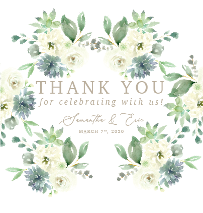 Chocolate Bar Wrapper Wedding or Bridal Shower Favor - Simple Watercolor