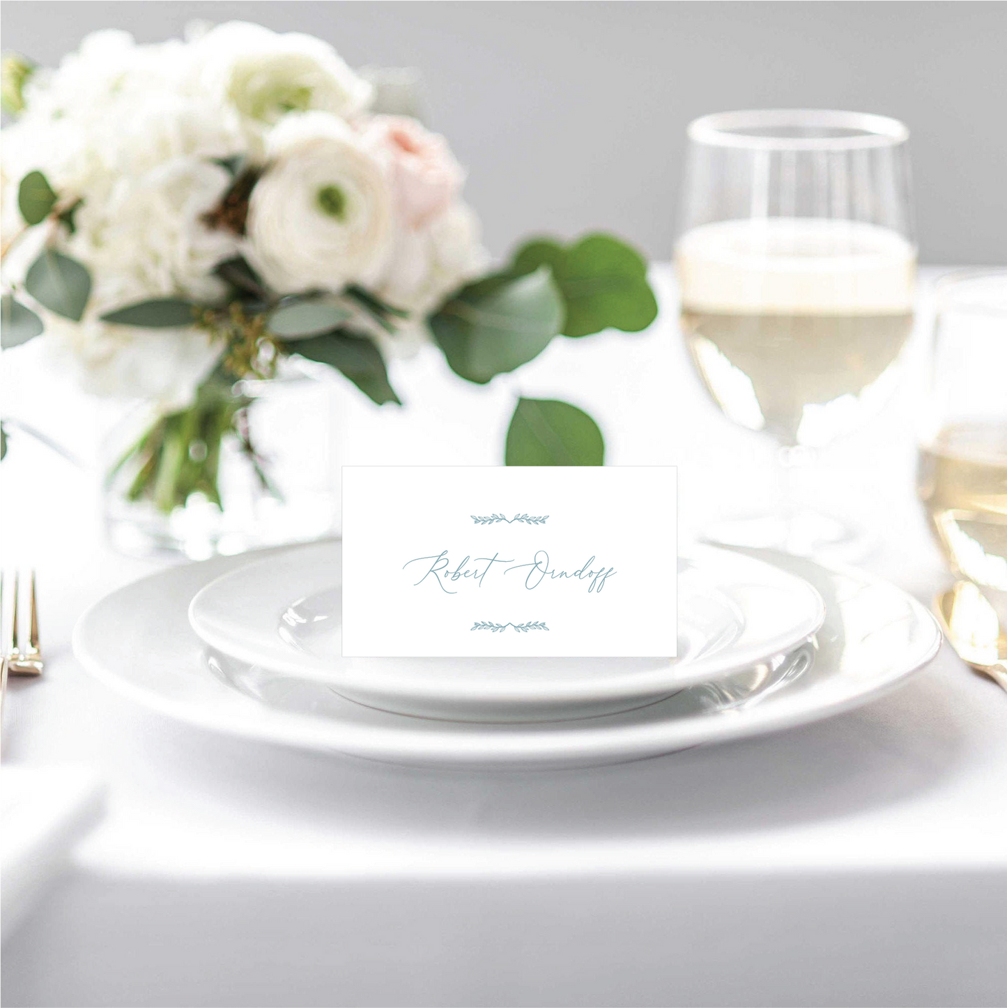 Dusty Blue Place Cards