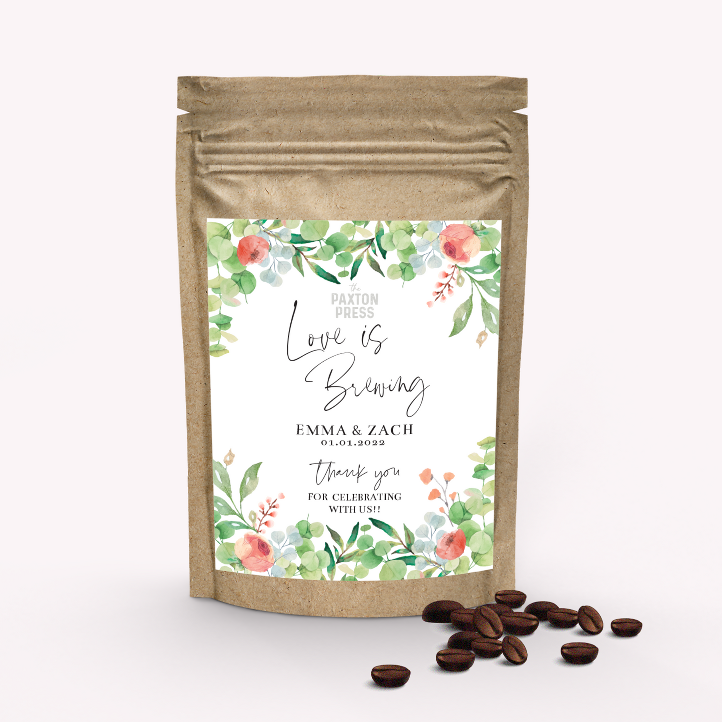 Love is Brewing Coffee Bag Wedding Favor