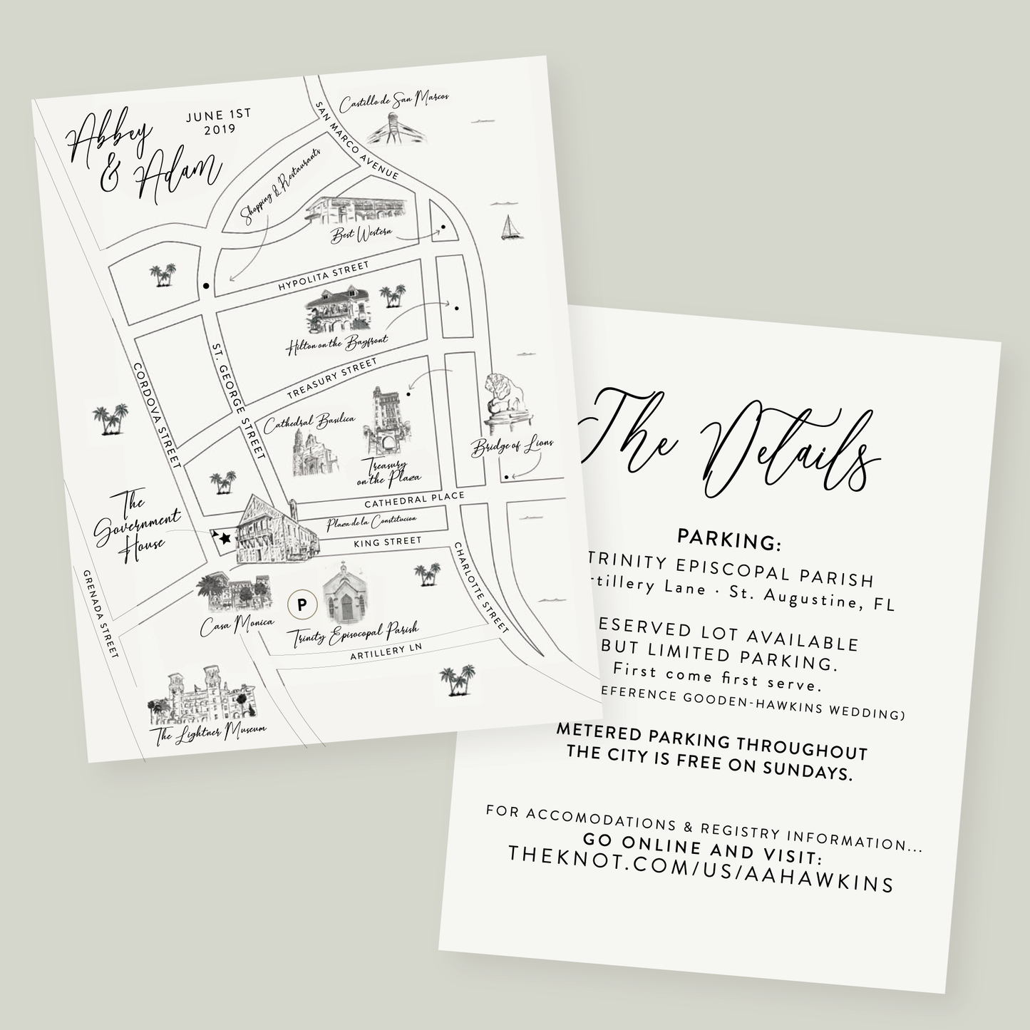 Custom Wedding Map | Welcome Bag Cards A2 or A7 Prints | Sketch Style