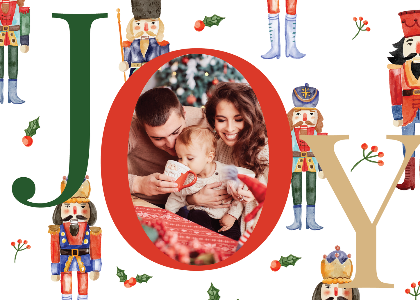 Joy Watercolor Nutcrackers