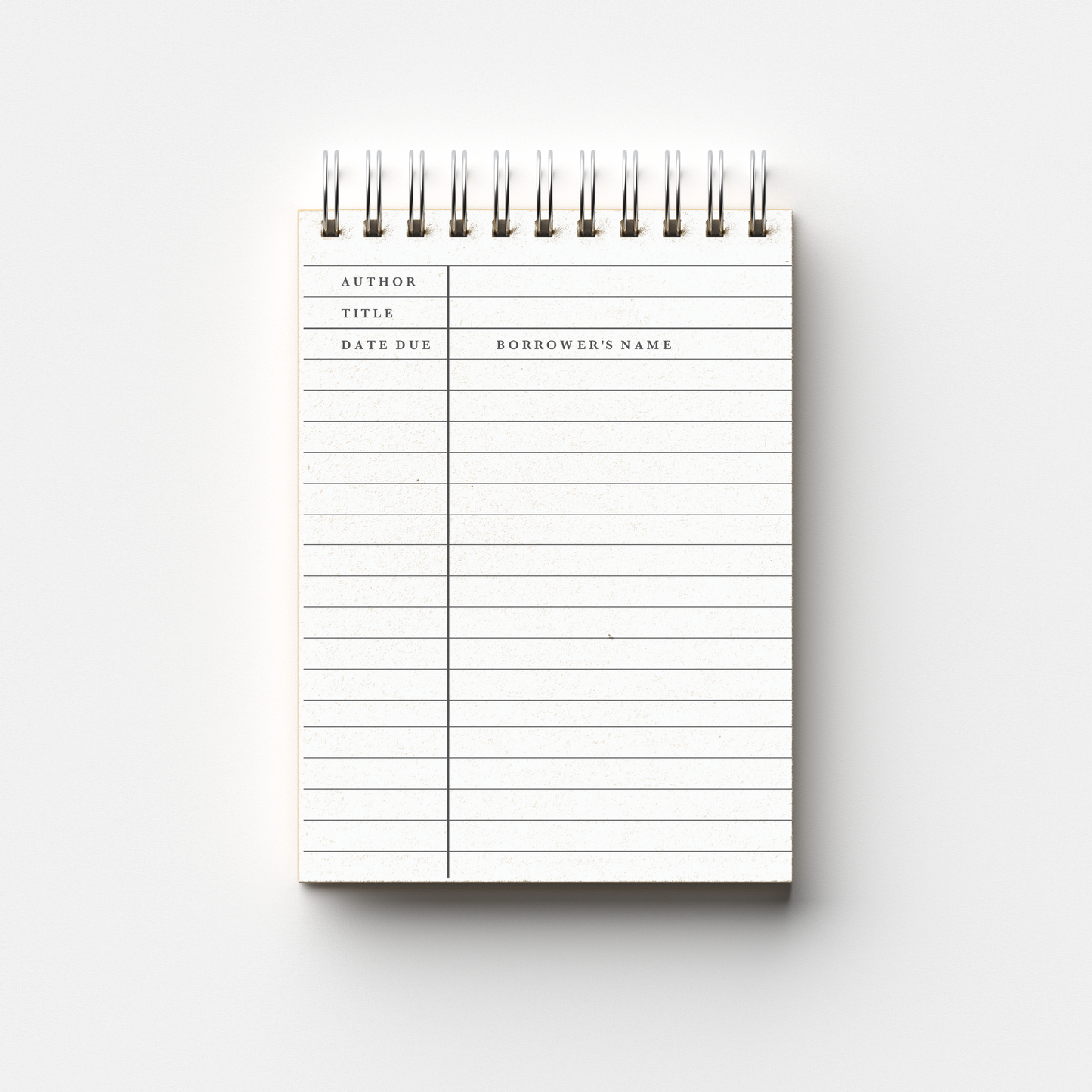 Vintage Library Card Jotter Notebook