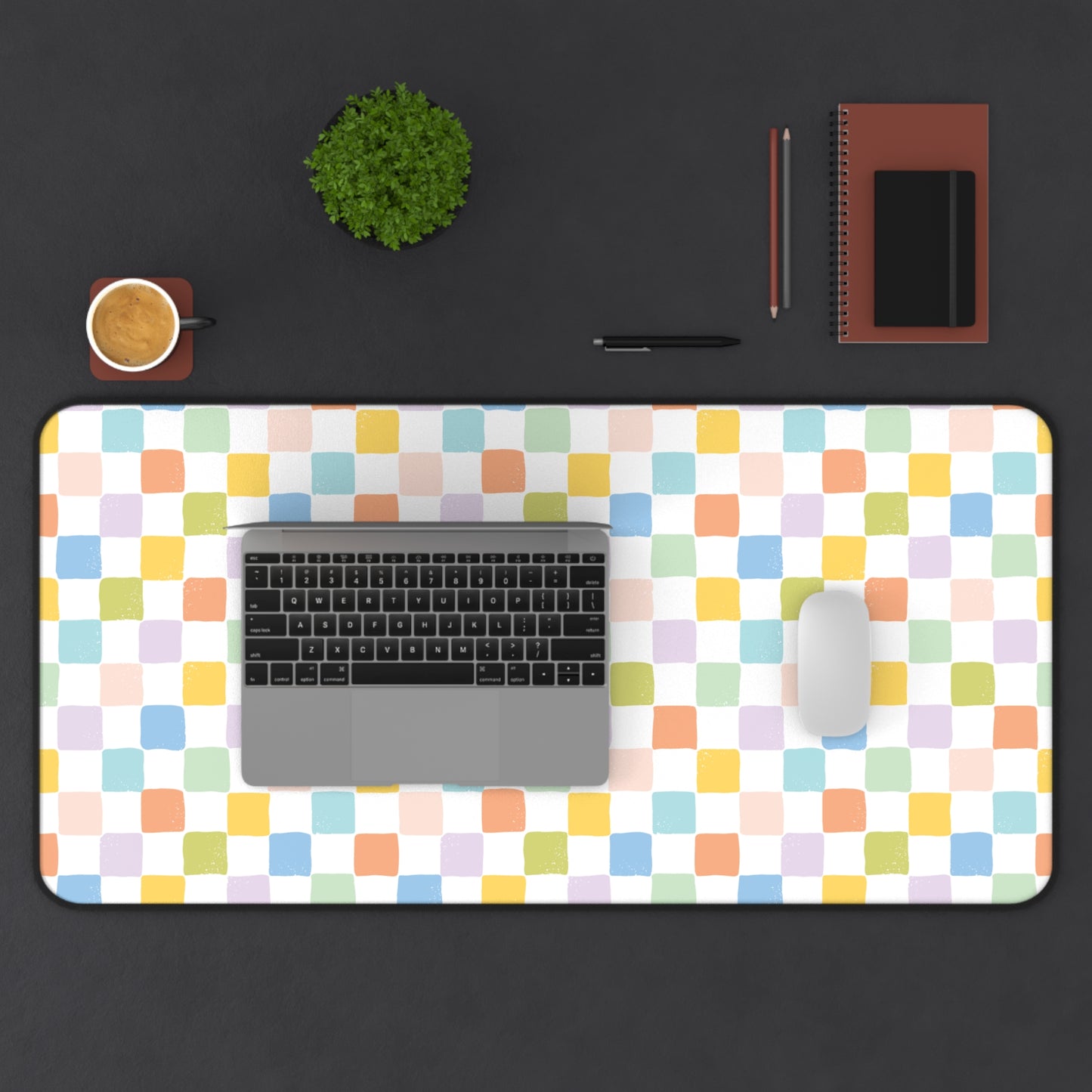 Colorful Checkerboard Desk Mat