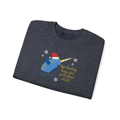 "Bye Buddy, Hope You Find Your Dad" Elf Christmas Crewneck Sweatshirt