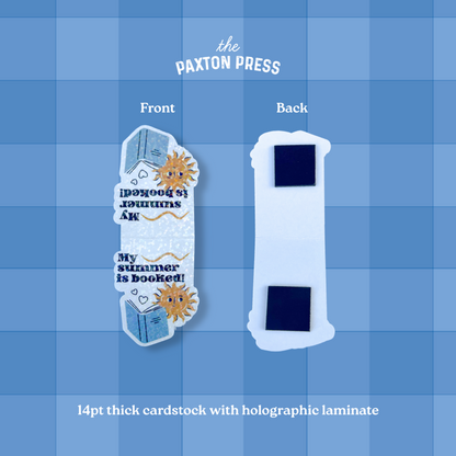 My Summer is Booked Holographic Magnetic Bookmark