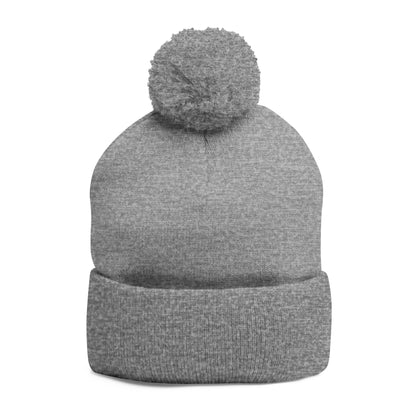Cozy Season Pom-Pom Knit Cap | Fall Beanie, Embroidered Hat for Autumn Adventures, Perfect Gift for Halloween, Thanksgiving, and Winter