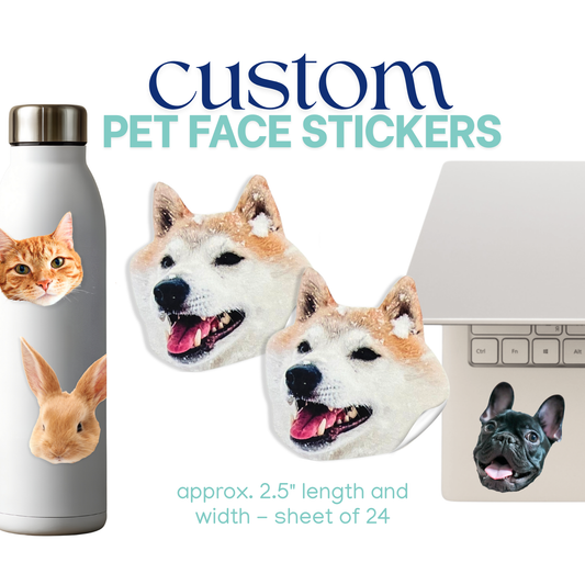Custom Die-Cut Pet Face Sticker Sheets