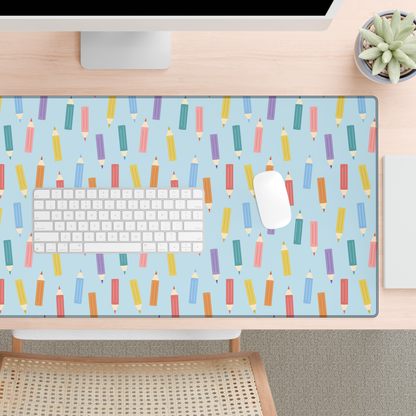 Colorful Pencils Desk Mat