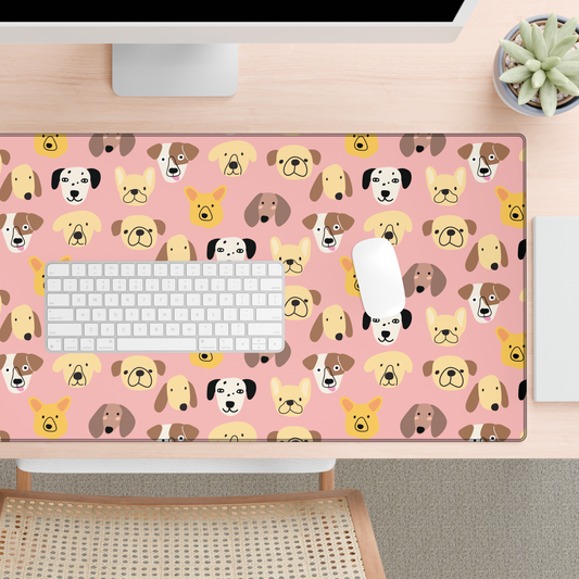Cute Dog Patterned Desk Mat
