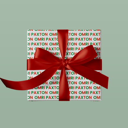 Modern Custom Name Christmas Wrapping Paper