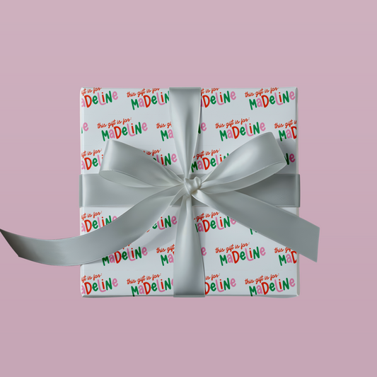 Playful Custom Name Christmas Wrapping Paper