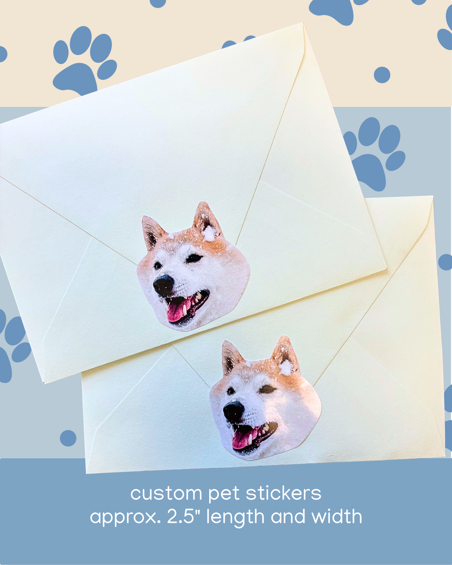 Custom Die-Cut Pet Face Sticker Sheets