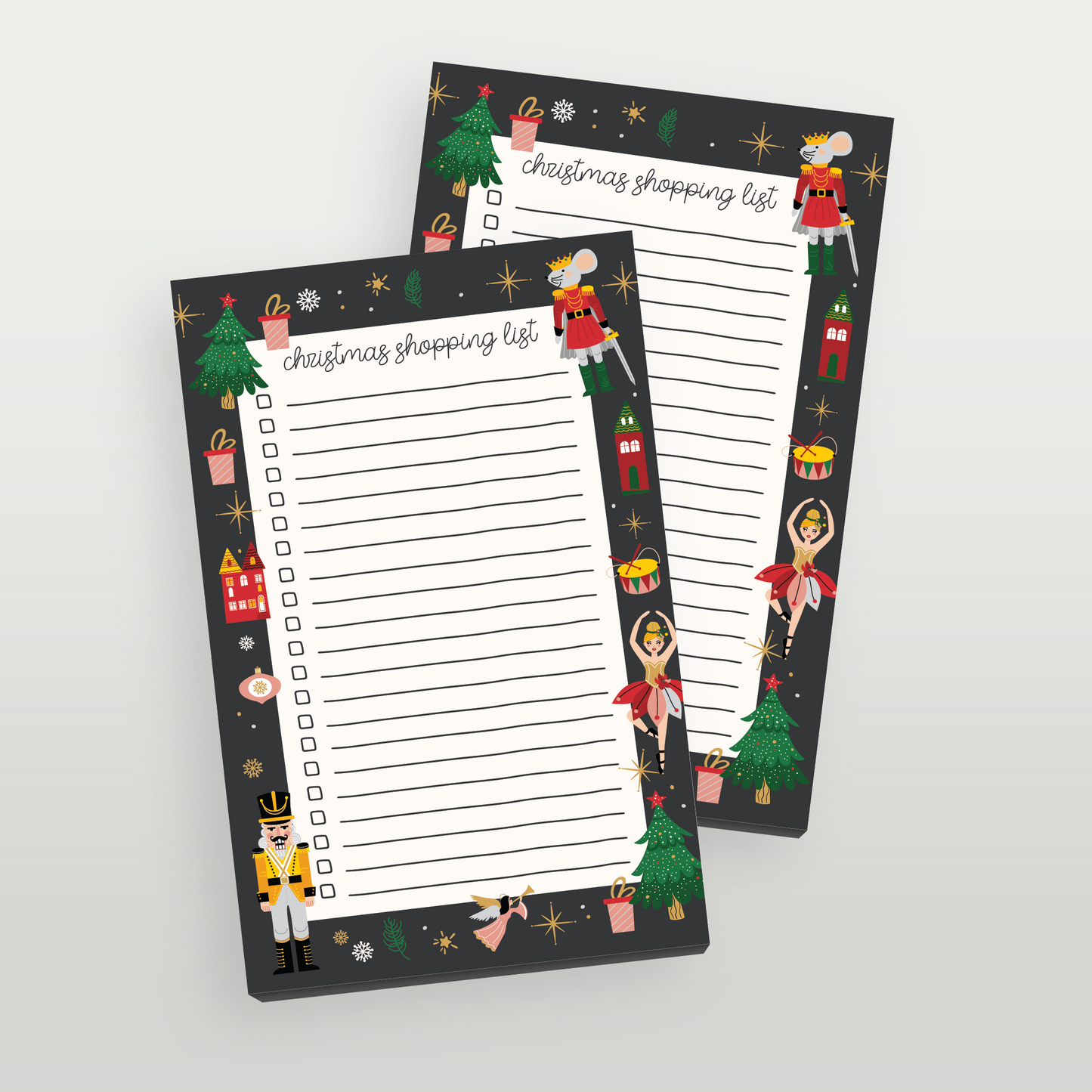 Nutcracker Christmas Shopping List Notepad