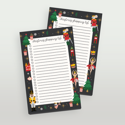 Nutcracker Christmas Shopping List Notepad