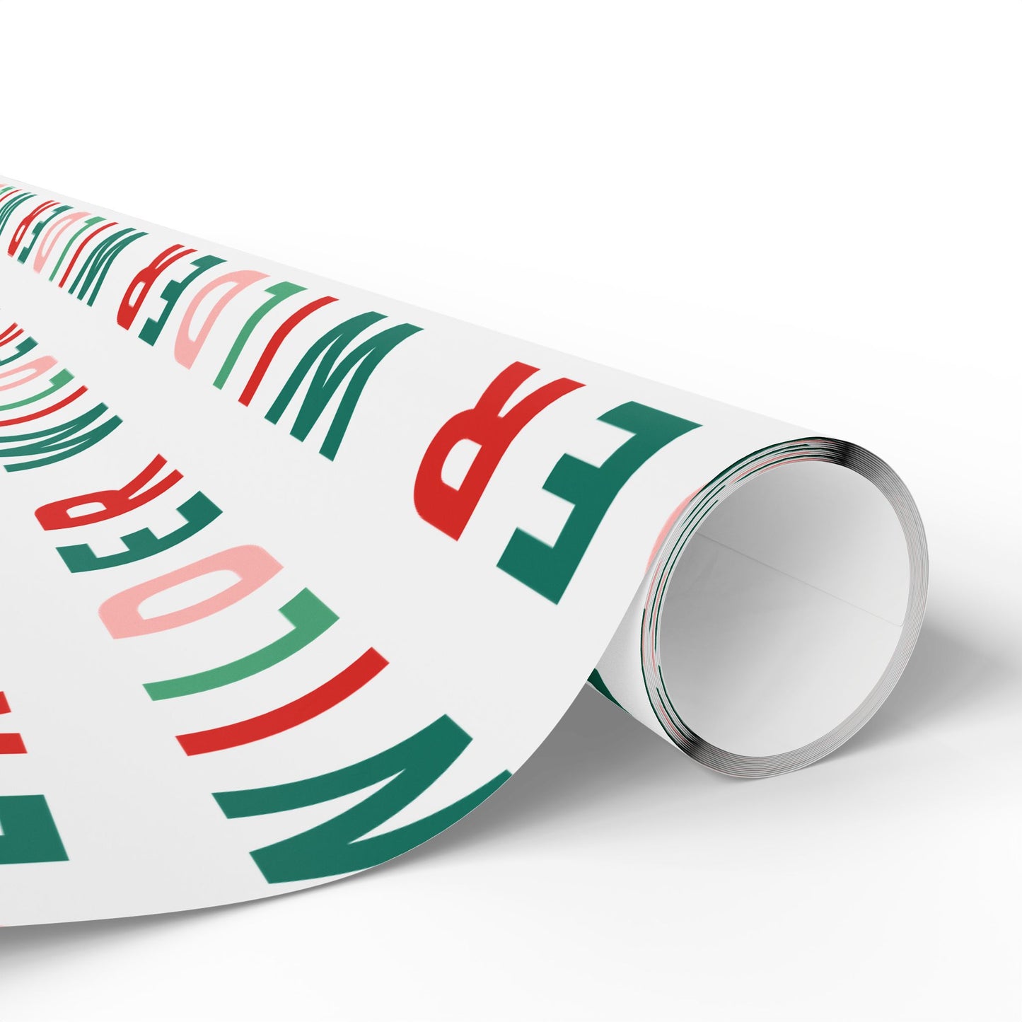 Modern Custom Name Christmas Wrapping Paper