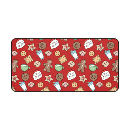 Christmas Cookies Desk Mat - Red