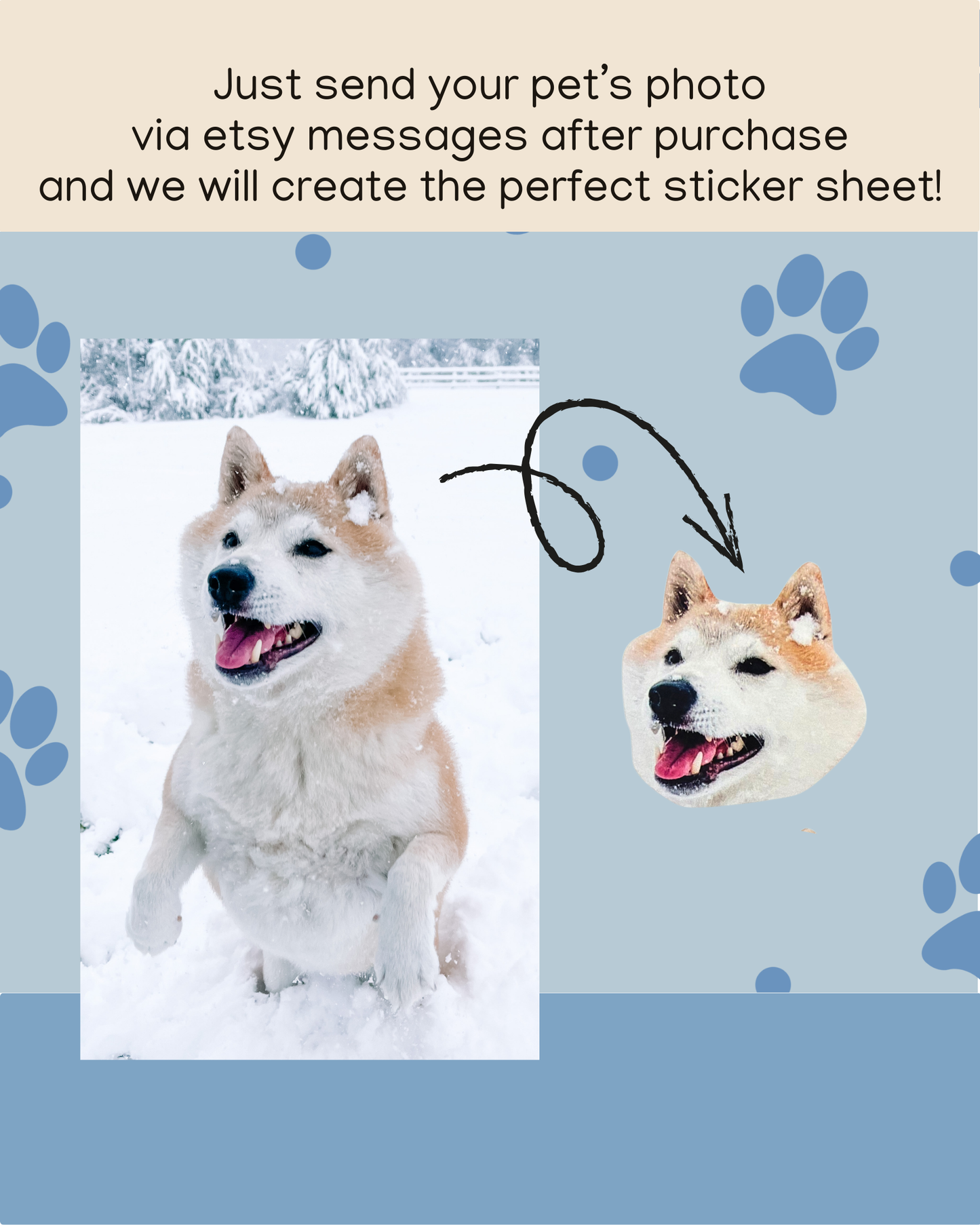 Custom Die-Cut Pet Face Sticker Sheets