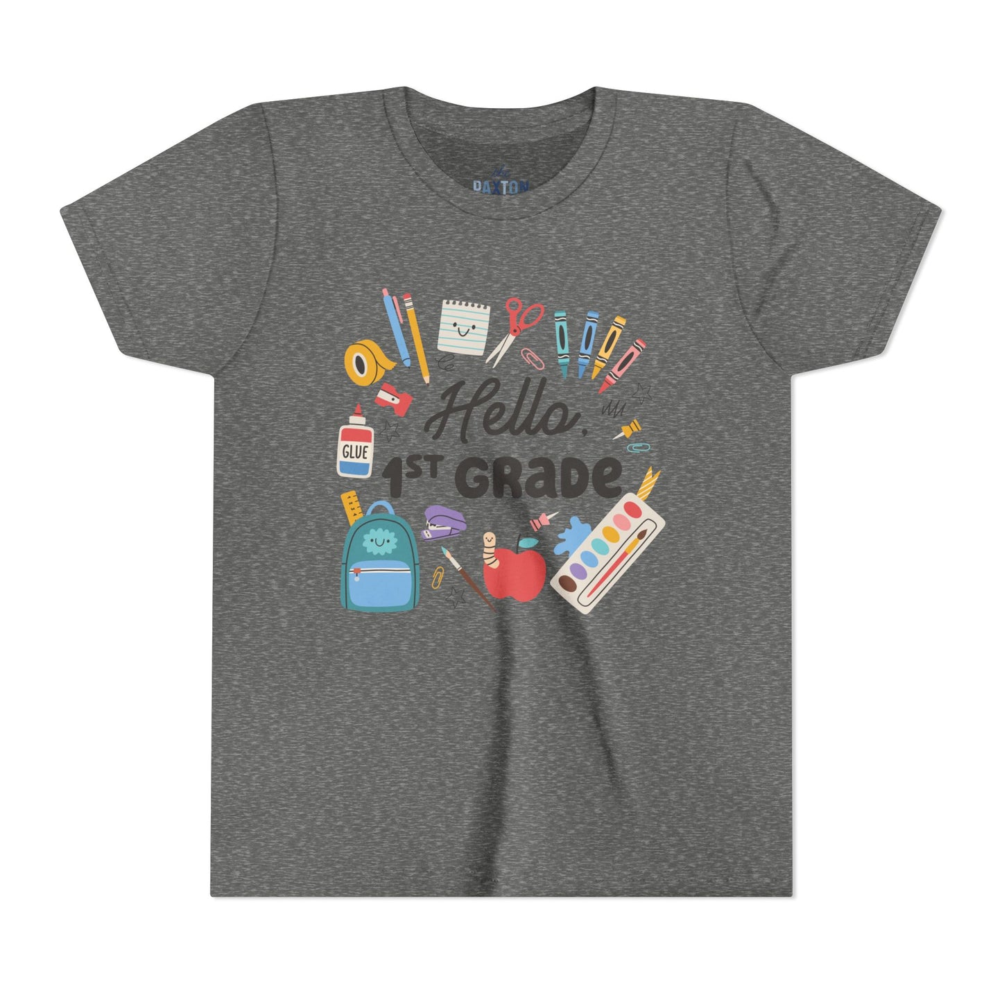 Back-to-School Youth Tee - Hello Custom Personalized Grade Shirt, Kids Apparel