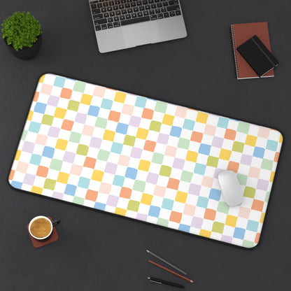 Colorful Checkerboard Desk Mat
