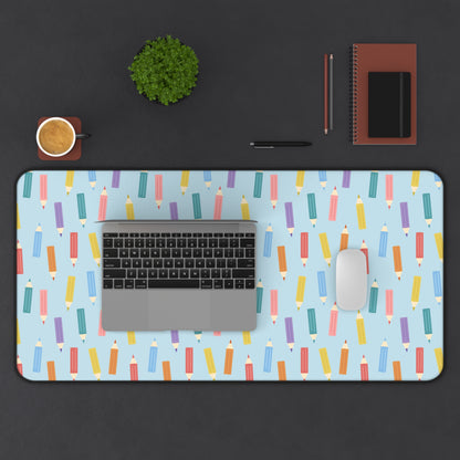 Colorful Pencils Desk Mat