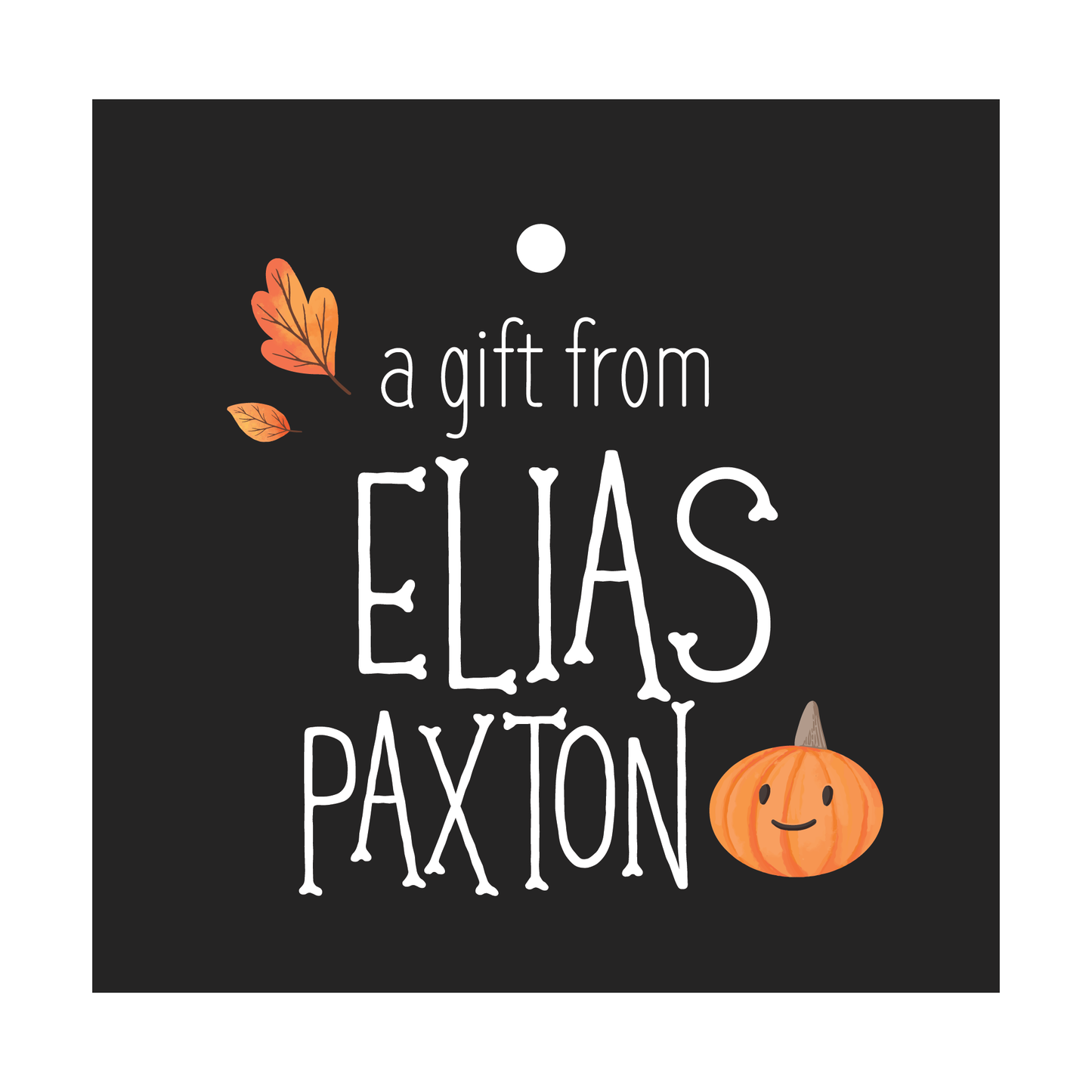 Halloween Pumpkin "A Gift From" Tags or Stickers