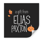 Halloween Pumpkin "A Gift From" Tags or Stickers